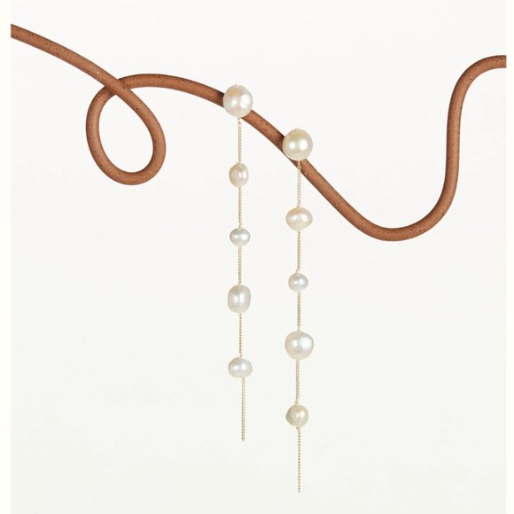 cult gaia Dresses & Skirts - Cult Gaia Atum Drop Earrings - Freshwater Pearl